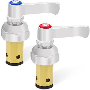 Handle Stem Assembly Hot & Cold Fits for T&S Brass Faucets Replace 002713-40 002714-40, Spindle Assembly for Eterna Valve Replacement