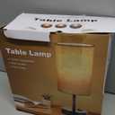 ZJOJO Table Lamp for Bedroom Set of 2, Bedside Small Lamps with 3 Way Dimmable Rocker Switch and AC Outlet, Nightstand Desk Lamp with Flaxen Fabric Shade Black Base for Living Room Home Decor Lights (14.5inch)