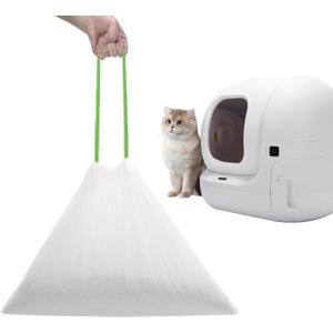 67 Count Cat Litter Bags Compatible with Pet Pura MAX Self-Cleaning Litter Box&MeoWant-SCO1, Drawstring Kitty Liners, Disposable Replacement Poop Trash Bag, Durable Leak-proof - 21" x 15.7 "