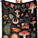 Mushroom Blanket Gothic Gifts for Women Men - Gothic 50"X60" Soft Throw Blanket - Mushrooms Derco Present for Woman Man Boys Girls Mushrooms Decorations Gifts