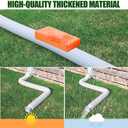 2 Pack Rain Gutter Downspout Extensions, Upgraded Flexible Drain Down Spout Extender for Rain Water Drainage, Each Extendable from 20" to 66", Combine to 10 ft with Connector(White)