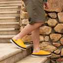 LazyStep Men's Slip on Slippers Indoor Outdoor House Shoes Memory Foam Clogs for Men (Yellow, M)