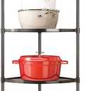 8-Tier Kitchen Pot Rack, Cookware Stand Storage Organizer Multi-Layer Corner Shelf Stand Metal Shelves for Kitchen