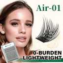 KEYYOU Lash Clusters 144pcs Individual Lashes D Curl 16mm Eyelash Clusters Super Lightweight Air Touch Cluster Lashes Soft&Wispy Comfortable Easy to DIY at Home(Air01-D-16mm)