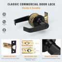 KNOBWELL 10 Pack Matte Black Interior Door Handles Black Bedroom Door Handle with Lock Privacy Commercial Door Handle Sets for Bathroom Bedroom