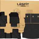 LASFIT Floor Mats&Trunk Mat Fit for Toyota RAV4 2019-2025 (Only Fit Hybrid) All Weather TPE Mats Custom Fit Floor Liner for Toyota RAV 4 1st and 2nd Row Full Set Car Mats and Cargo Liner, Black