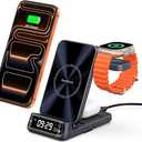 SwanScout Wireless Charger for iPhone Air/17/16/15/14/13/12 Series, 3 in 1 Charging Station for Apple Watch 11/10/9/8/7/6, Ultra 3/2, for AirPods Pro 3/Pro 2/4/3, SwanScout 708A (NO Adapter)