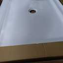 DreamLine SlimLine 32 in. D x 54 in. W x 2 3/4 in. H Center Drain Single Threshold Shower Base in White, DLT-1132540
