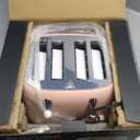 Mueller Retro Toaster 4 Slice with Extra Wide Slots Bagel, Defrost, and Cancel Function, 6 Browning Levels, Dual Independent Controls, Removable Crumb Tray and High Lift Levers, Pink
