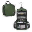 Goloni Hanging Toiletry Bag with Hook, Large Makeup Bag Travel Organizer, Water-Resistant Hanging Cosmetic Bag with 10 Compartments for Women & Men,Green