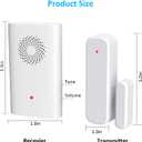 Wireless Door Chime, Door Open Sensor Alarm When Entry Business/Office/Store (500ft Range 51 Ringer Adjustable Volume) Home Alert Bell for Kid/Toddler Safety,2 Receiver +5 Sensor