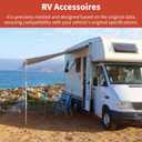 Diyeeni RV Screen Door Slide Panel, Replacement RV Screen Door Parts, Plastic Clear Slide Panel with Push Down Knob Opener, Easy Installation, OE Number-239061, 12x9.75 inches