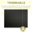 HOUYEE 200 Pack 16 Mil Poly Binding Covers,Sand Texture Binding Presentation Covers,8.5x11 Inches,Letter Size,Black,Square Corners,Un-Punched