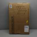 GYIIYUO 2 Wood Drawer Lockable File Cabinet with 22'' Extended Desktop, Mobile Filing Cabinet with Side Bag, Rolling Printer Stand, Fits A4&Letter Size, Home Office, Rustic Brown