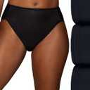 Vanity Fair Women's Illumination Hi Cut Panty 13108, Black Multi, 10