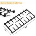 WB31X27150 Stove Grate Replacement for GE Stove Parts 19.3 x 9.1'' JXGRATE1 WB31X24737 Center Grate for General Electric Gas Range Parts Surface Burner Grate GE Cast Iron Rack 1 Pack