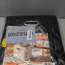 FH Group JIAessentials 13" Faux Leather Foldable Storage Cube Bins Set of 2  Black Diamond Patterned Organizers with Handles for Closet & Shelves (Large)