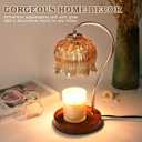 Funistree Flower Candle Warmer Lamp 2 Pack, Candle Lamp with Timer, Mothers Day Birthday Gifts for Women Mom, Lamp Candle Warmer for Jar Candles, Home Decor, 4 Bulbs, Amber