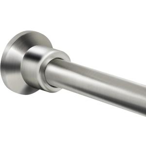 Tension Shower Curtain Rod, 1" Diameter 27-73 Inches Adjustable Shower Rod No Drill, Heavy Duty No Rust Shower Curtain Rods Spring Tension for Bathroom, Shower Stall, Nickel