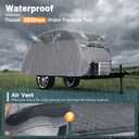 Umbrauto Teardrop Travel Trailer Cover - 8'-10' Fits R-Pod & Clamshell Trailers, 7 Layers Top Heavy Duty Waterproof Camper Cover with Windproof Strap