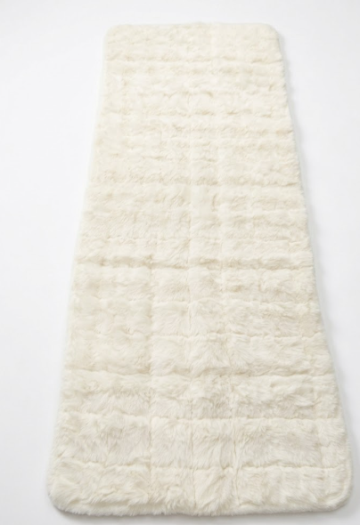 Furry White Sofa Cover 6' x 2.3'