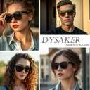 2 x Sunglasses Men, Square Polarized Sunglasses for Mens & Womens, Trendy Retro Sun Glasses Driving Fishing UV Protection