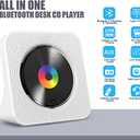 Gueray CD Player Portable Bluetooth Desktop CD Player for Home with Timer Built-in HiFi Speakers with LCD Screen Display Boombox FM Radio USB Type-c