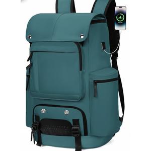 FENGDONG Travel Backpack TSA Friendly Flight Approved Carry on Backpack Nylon Water-resistant Business Large Weekender Bag Casual Daypack 17.3" Laptop Computer Backpack for Men Women(Green)