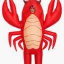 Inflatable Lobster Costume Adult, Inflatable Costume For Adult, Blow Up Crawfish Costumes Women/Men for Funny Party, Lobster Dress, Onesie For Mardi Gras/Halloween L