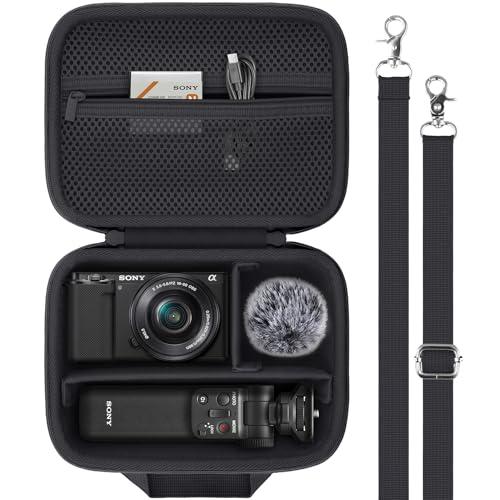 Baval for Sony ZV-E10/ZV-E1/ZV-E10 II Vlog Digital Camera Hard Carrying Case,Compatible with Tripod(GP-VPT2BT),Microphone,Camera Len and Accrssory(Black Case)