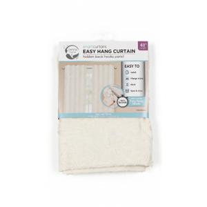 Zenna Home Easy Hang Curtain Panel - 40" x 63" (Ivory Leaf Embossed)