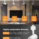 Zoomable J Type Track Lighting Heads Dimmable Track Light Heads LED Track Lighting Fixtures Ceiling Spot Light, J Style Track Heads for J Type Rails - White CRI90 12W 4 Pack 3000K
