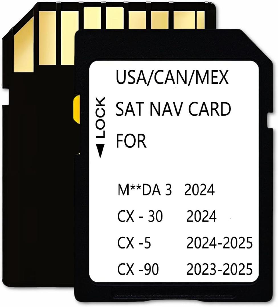 2025 2026 Navigation sd Card Memory Compatible with Mazda 2024 CX-30,2024-2025 CX-5,2023-2025 CX-90,Latest Maps USA/Mexico/Canada