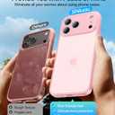 for iPhone 17 Pro Case, [Ribbed Non-Slip Sides] [Military-Grade Drop Protection] [Full Camera Protection] Anti-Yellow Soft-Touch Shockproof Slim Phone Case for iPhone 17 Pro, Pink