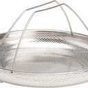 Goodful All-In-One Pan Steamer Basket, Premium Stainless Steel Construction, Dishwasher Safe, Perfect for Steaming Vegetables, Full Handle for Easy Use