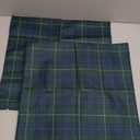 AQOTHES Pack of 2 Christmas Plaid Decorative Throw Pillow Covers Scottish Tartan Cushion Case for Farmhouse Home Holiday Decor Green and Blue, 18 x 18 Inches