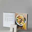 Creative Co-Op Contemporary Marble Cookbook Stand, White