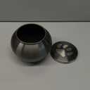 Paw Print Round Pet Cremation Urn for Ashes in Gray, Brass, Large, Dog, Cat, 4.75 Inches High