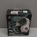 Ozeino Gaming Headset for PC, Ps4, Ps5, Xbox Headset with 7.1 Surround Sound Gaming Headphones with Noise Canceling Mic, LED Light Over Ear Headphones for Switch, Xbox Series X/S, Laptop, Mobile White