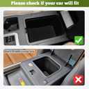 HGWEI Center Console Organizer Compatible with 2024-2026 Toyota Land Cruiser/Land Cruiser 1958 Interior Accessories, Middle Armrest Storage Box Insert Tray Coin Holder (Not Fit with Cool Box) Black
