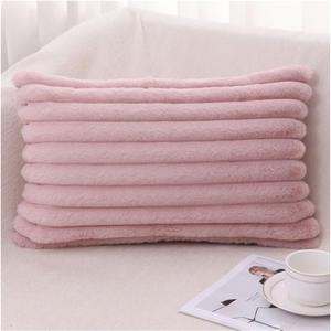 Velvet Soft Striped Throw Pillow Covers, Sofa Pillow Covers 18 x 18/20x20/22x22/24x24/26x26 inches Decorative Pillowcases Living Room Covers Cushion Cases for Couch Bed and Home (Color : #17, Size
