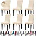 Chair Covers, Stretch Kitchen Dining Room Chair Covers Set of 6, Removable Washable Dining Chair Slipcovers for Home, Hotel, Banquet