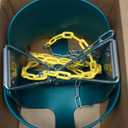 High Back Full Bucket Toddler Swing Seat with Yellow Coated Chains Fully Assembled Baby Swing Set Accessories (Green)