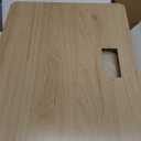 LYNCOHOME Fluted Nightstand with Charging Station, 19.7 inch Wide End Table with 2 Drawers, Modern Wood Bedside Table for Bedroom,Natural,1 Pcs