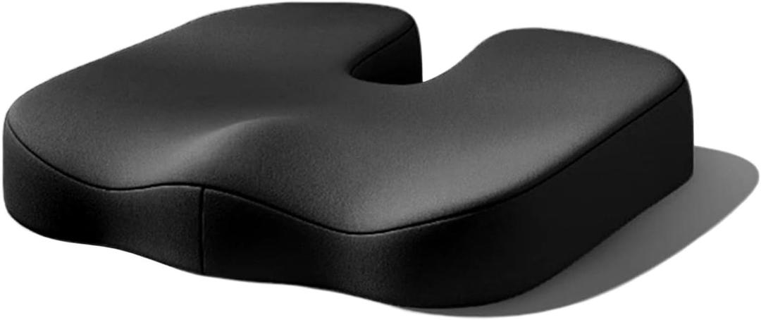 Tophacker Seat Cushion, Memory Foam Cushion for Office Chair Cushions, Ergonomic Cushions Pad Pillow (Black)
