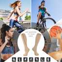 cerpite Zipper Compression Socks, 2 Pairs 15-20 mmHg Closed Toe Compression Stockings for Men Women