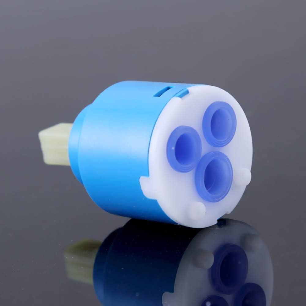 C/H 35mm / 40mm Ceramic Cartridge Faucet Mixer Valve Core Low Torque Spool Accessories Rotation Flat Base for Basin Sink Shower Hot and Cold Mixing Valve (2 Pack)