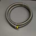 X AUTOHAUX 5ft 12AN Fuel Hose AN12 Universal Car Braided Stainless Steel CPE Oil Fuel Gas Line Hose Silver Tone