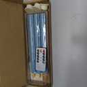 Flameless Cone Candle with Built-in Star String Light, 11 Button Remote Control, Timer, Battery Powered, Analog Flame, 3 Pack of Window Candles, Christmas Home & Wedding Decoration (Sky Blue)