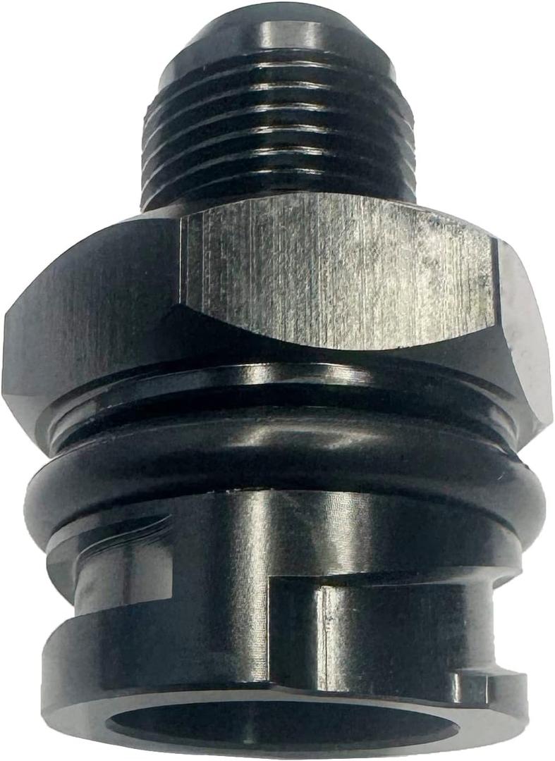 Billet Aluminum Valve Cover Oil Cap w/-6 AN Fitting Black for LS LSX LS1 LS2 LS3 LS6 LS7